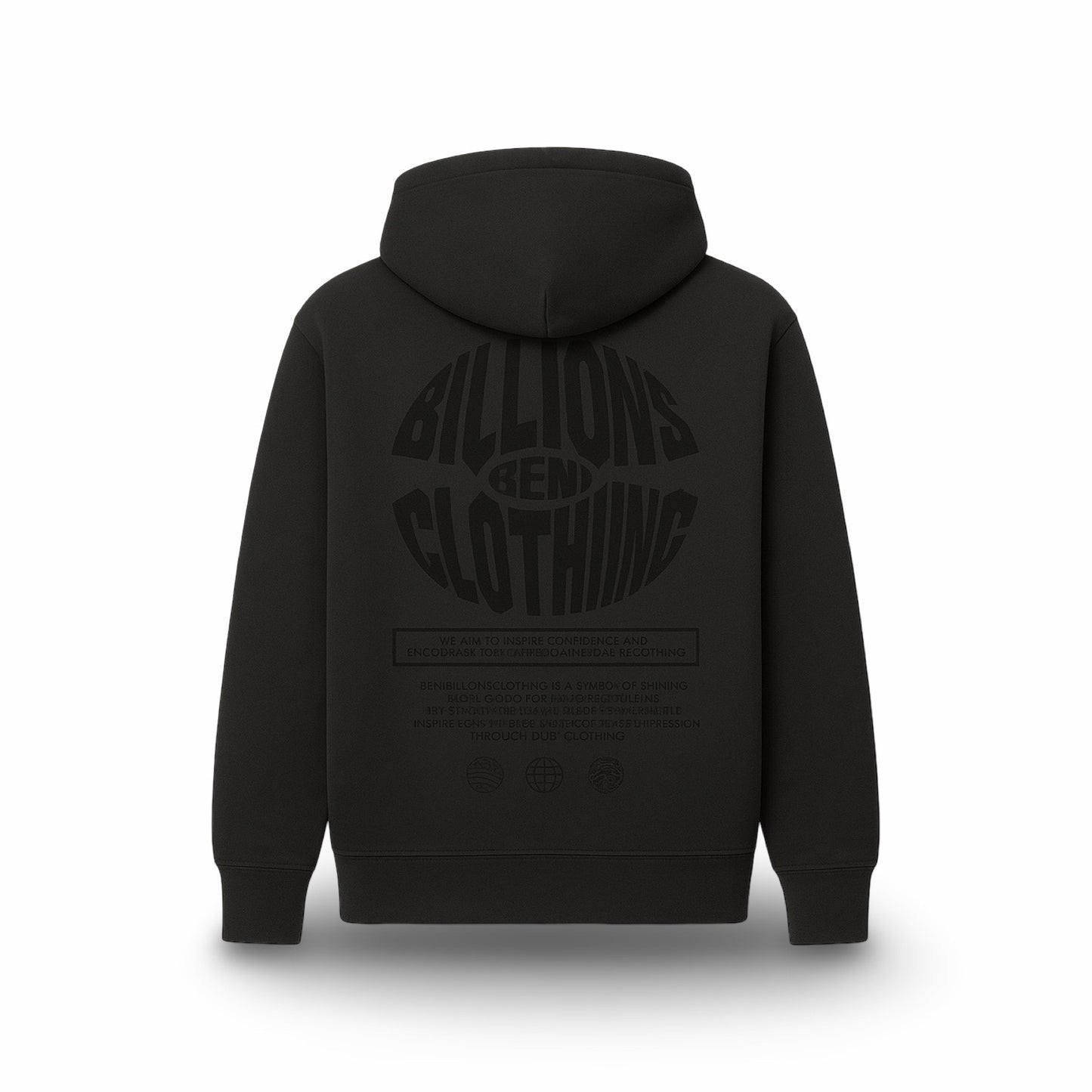 Black/Black Mission Statement Hoodie